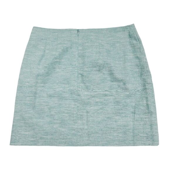 LOFT -1931 NWT Linen Sea Blue with Silver Metallic Threads Women's size 10 - Picture 3 of 8